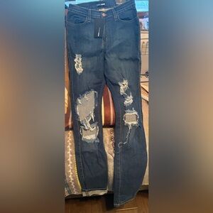 Women’s Distressed Blue Jeans